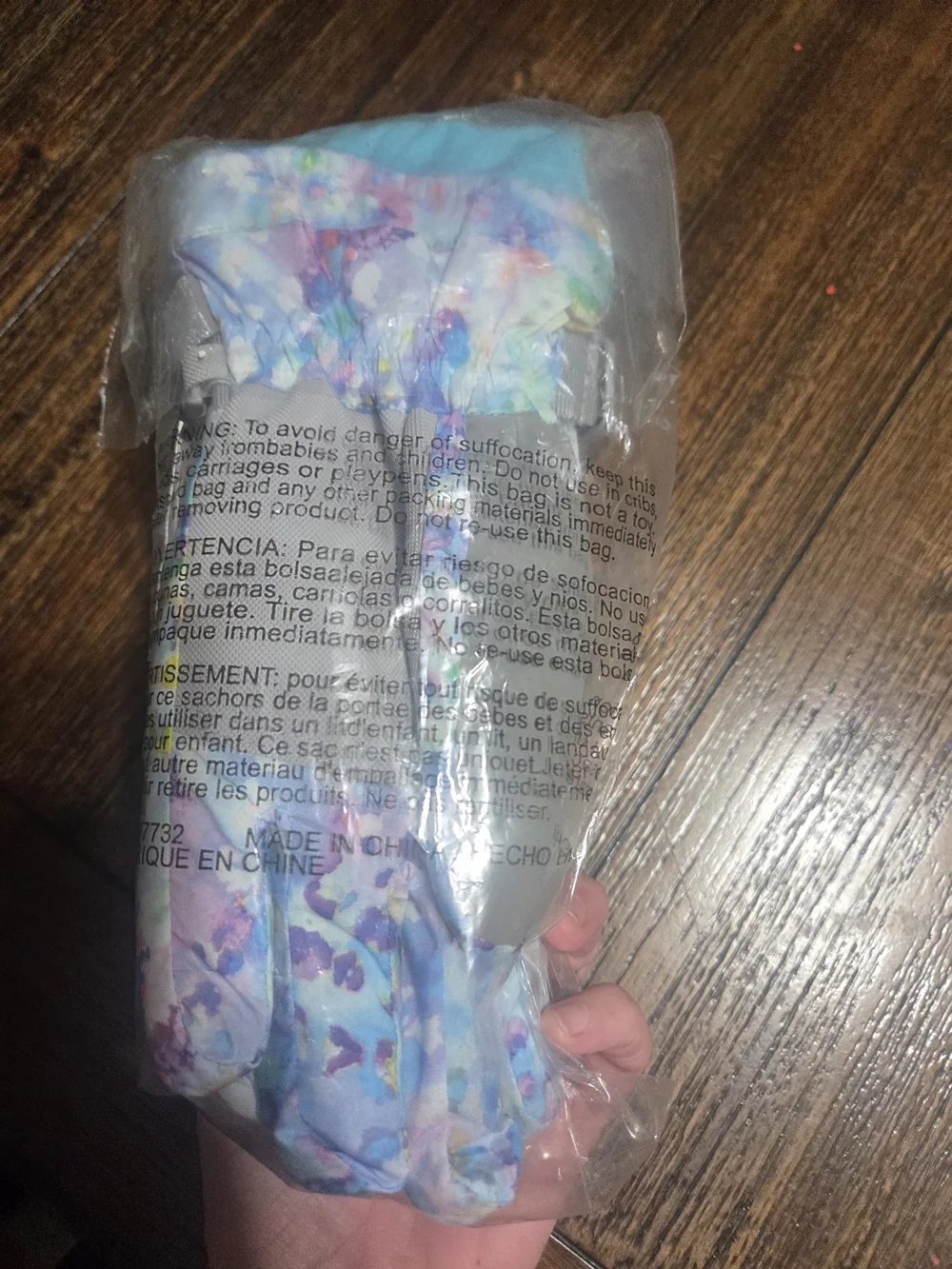 Kohl's Kids Mittens - Pastel Blue Lavender Multi